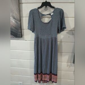 Anthropologie PateonCharming Blue & Pink Dress